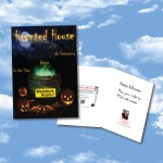 Cloud Nine Halloween Download Greeting Card - CD22B Haunted House with Logo