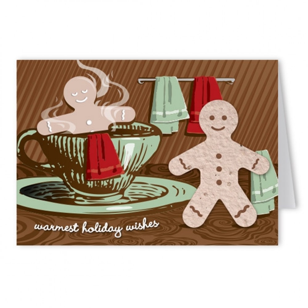 Seed Paper Shape Holiday Greeting Card - Design AP with Logo