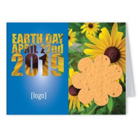 Earth Day Design Seed Paper Greeting Card - Design L with Logo
