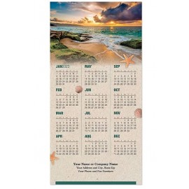 Personalized Ocean Sunset Tri-Fold Calendar