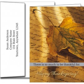 Thanksgiving Greeting Cards w/Imprinted Envelopes with Logo