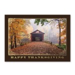 Autumn Pathway Holiday Card with Logo