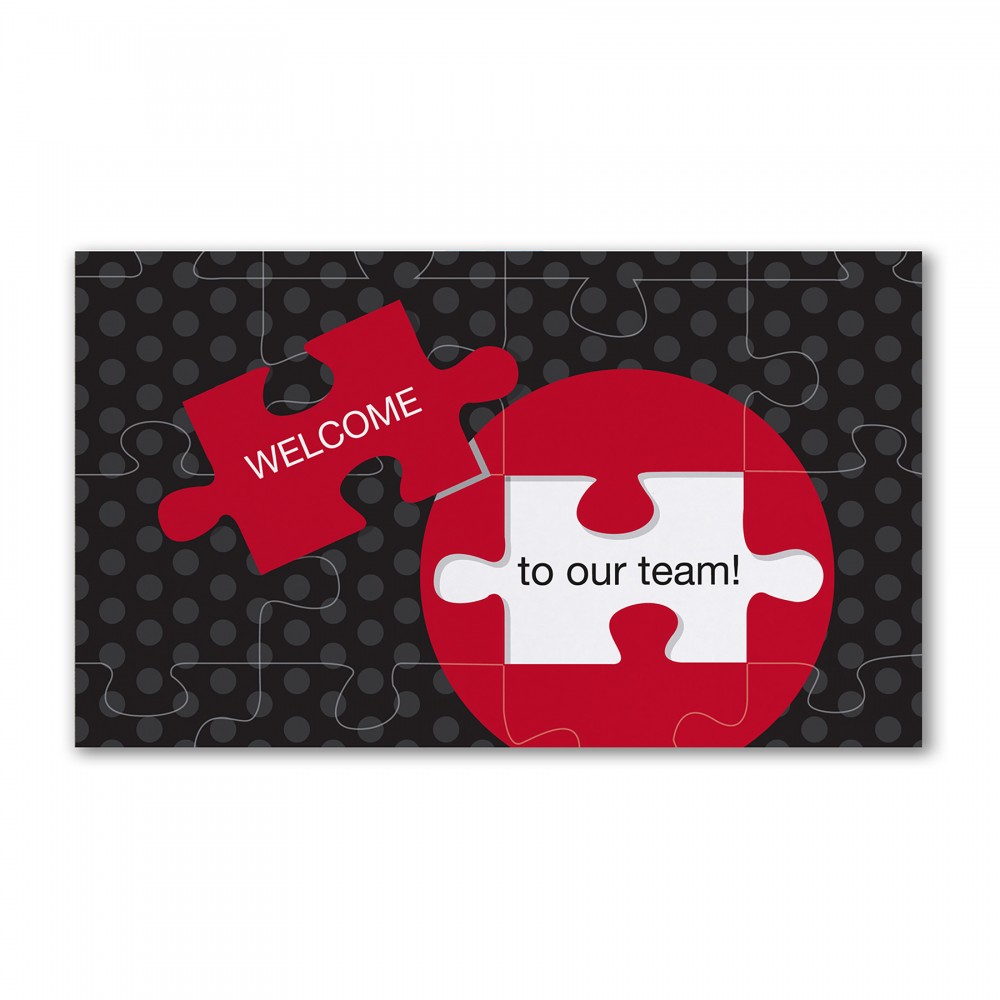 Custom Imprinted Puzzle Complete Welcome Card Custom Imprinted Puzzle Complete Welcome Card