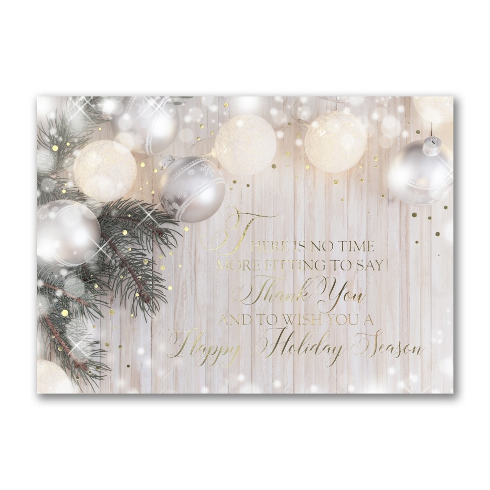 Custom Imprinted Shimmering Appreciation Holiday Card Custom Imprinted Shimmering Appreciation Holiday Card