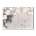 Custom Imprinted Shimmering Appreciation Holiday Card