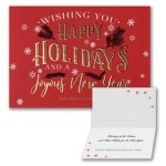 Joyful Holidays Holiday Card Logo Printed