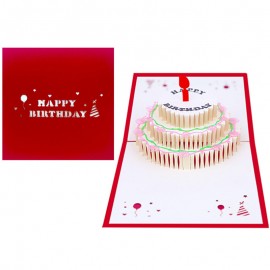 Birthday Cake 3D Pop Up Greeting Card with Logo