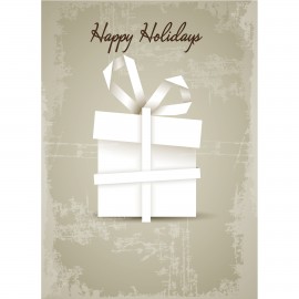 Grunge Gift Box Greeting Card with Logo  Grunge Gift Box Greeting Card with Logo