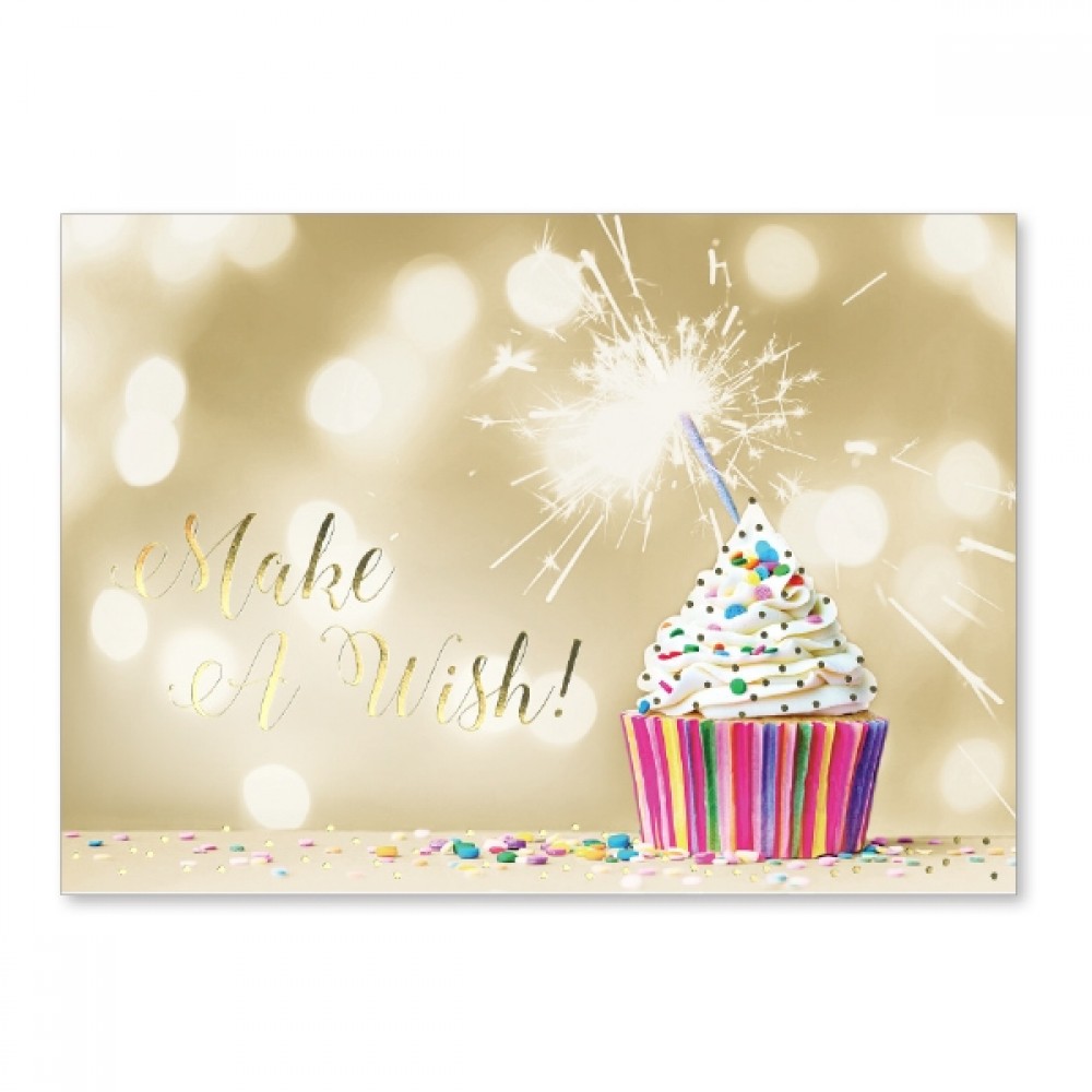 Customized Sparkling Candle Card
