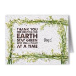 Plantable Earth Day Seed Paper Greeting Card - Design G with Logo
