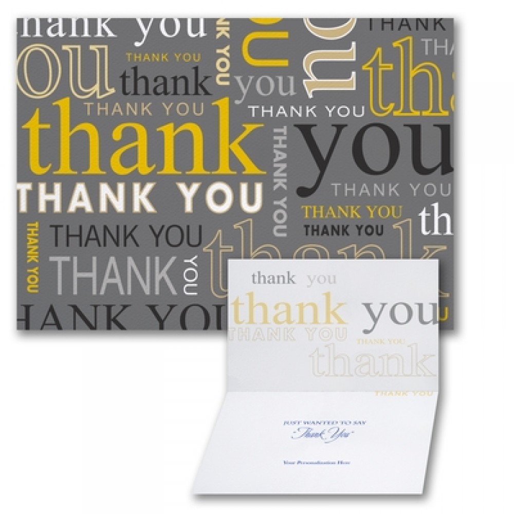 Logo Printed Many Thanks Thank You Greeting Card Logo Printed Many Thanks Thank You Greeting Card