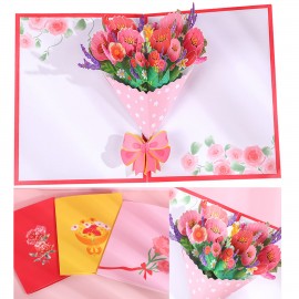 3D Paper Pop Up Mothers Day Card with Logo  3D Paper Pop Up Mothers Day Card with Logo