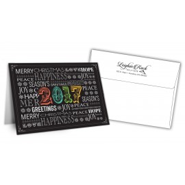 Customized 5" x 7" Holiday Greeting Cards w/ Imprinted Envelopes - Merry Christmas  Customized 5" x 7" Holiday Greeting Cards w/ Imprinted Envelopes - Merry Christmas