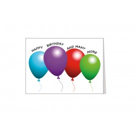 4 Balloons Birthday Greeting Card with Free Song Download with Logo