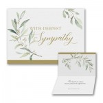 Logo Printed Sympathy Greenery Sympathy Card