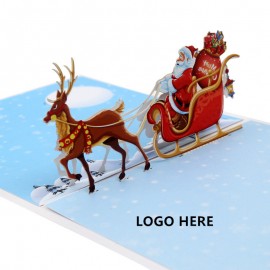 Santa Ride Christmas Greeting Card with Logo
