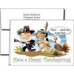 Customized Thanksgiving Greeting Cards w/Imprinted Envelopes