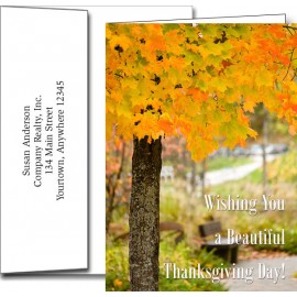 Thanksgiving Greeting Cards w/Imprinted Envelopes with Logo