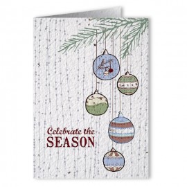 Plantable Seed Paper Holiday Greeting Card - Design L with Logo