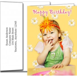 Logo Branded Birthday Greeting Cards w/Imprinted Envelopes