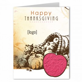 Custom Thanksgiving Seed Paper Greeting Card - Design A
