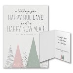 Happy Trees Holiday Card Custom Imprinted