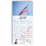Promotional Z-Fold Personalized Greeting Calendar - American Flag