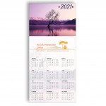 Promotional Z-Fold Personalized Greeting Calendar - Lake Scene