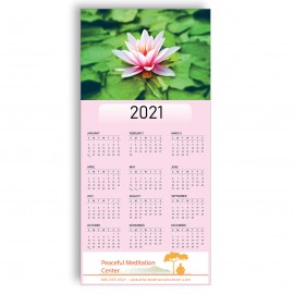 Z-Fold Personalized Greeting Calendar - Lotus Flower with Logo  Z-Fold Personalized Greeting Calendar - Lotus Flower with Logo