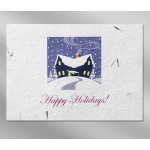 Promotional House Floral Seed Paper Holiday Card w/o Inside Message