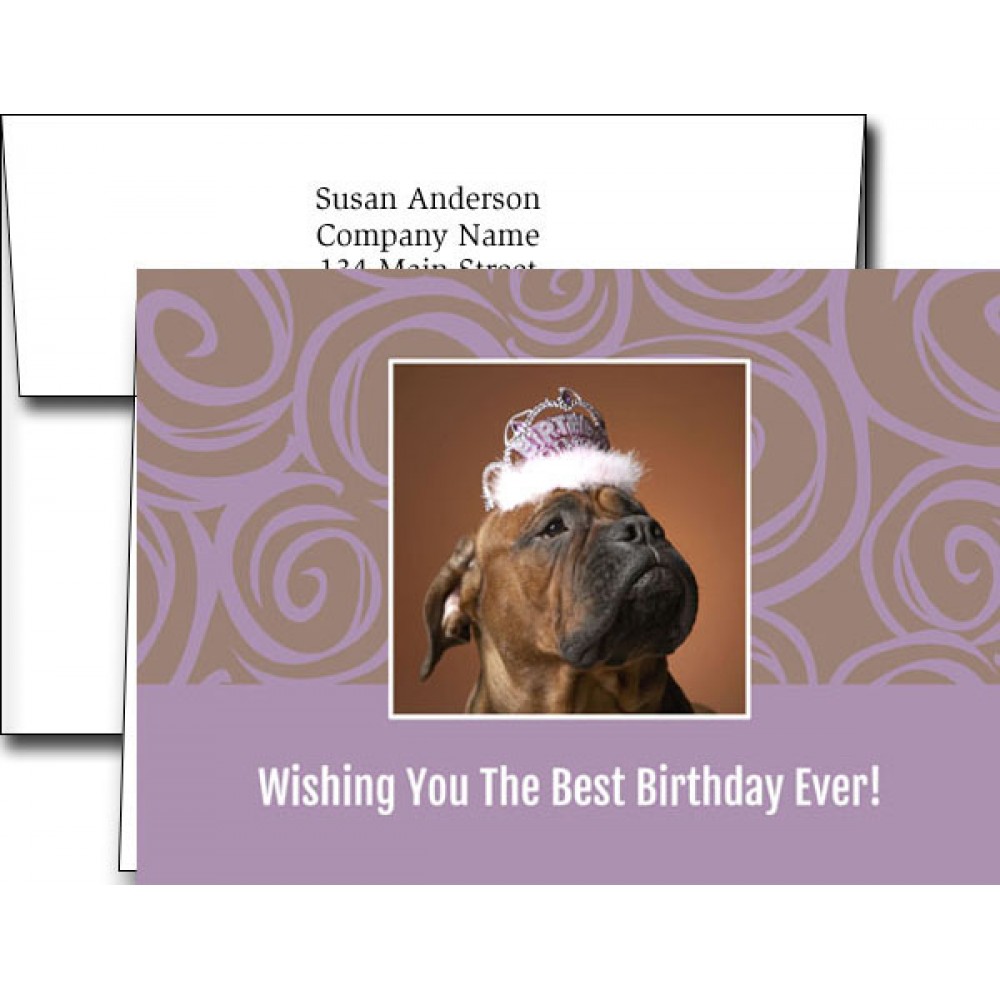 Custom Birthday Greeting Cards w/Imprinted Envelopes