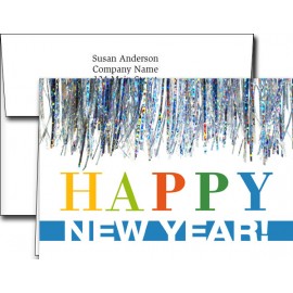 Customized New Year Greeting Cards w/Imprinted Envelopes (5"x7")