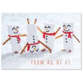 Promotional Marshmallow Snowmen Holiday Card