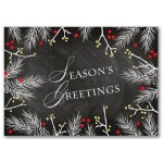 Personalized Chalkboard Greetings Holiday Card
