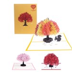 3D Cherry Tree Greeting Popup Cards with Logo