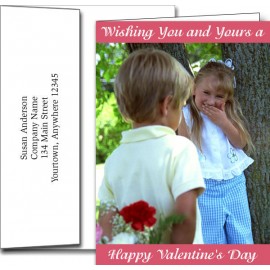 Valentine's Day Greeting Cards w/Imprinted Envelopes (5"x7") with Logo  Valentine