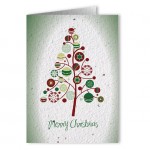 Plantable Seed Paper Holiday Greeting Card - Design K with Logo