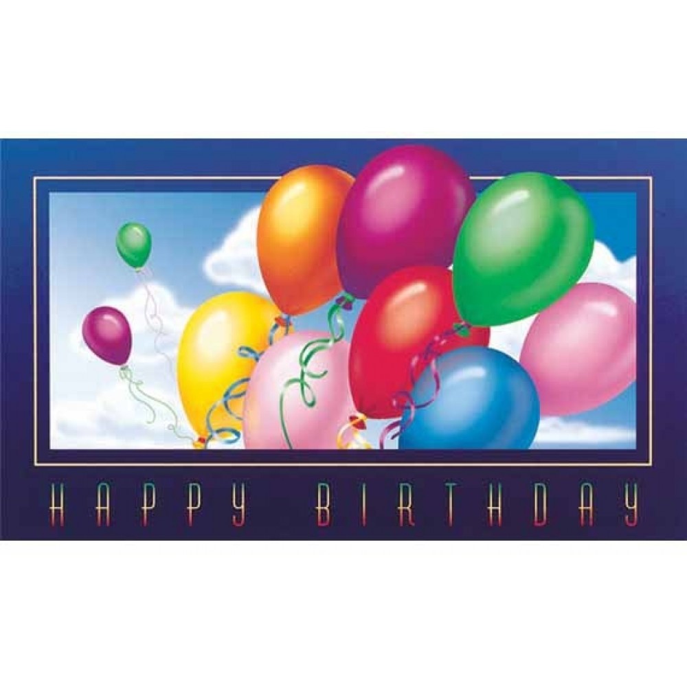 Custom Rainbow Balloons Birthday Card Custom Rainbow Balloons Birthday Card