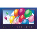 Logo Branded Rainbow Balloons Birthday Card