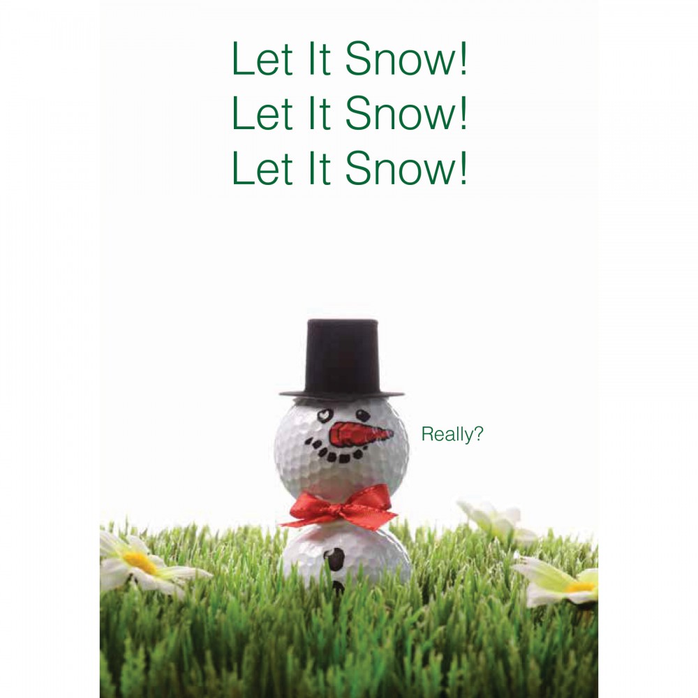 Golf Let It Snow! Greeting Card with Logo