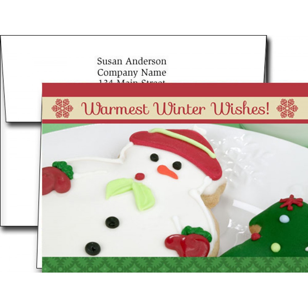 Customized Holiday Greeting Cards w/Imprinted Envelopes