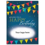 Pennant Birthday Logo Card Custom Imprinted