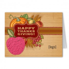 Thanksgiving Seed Paper Greeting Card - Design E with Logo