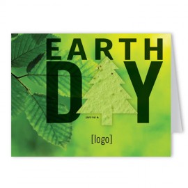 Earth Day Design Seed Paper Greeting Card - Design B with Logo