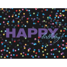 Logo Branded Confetti Wishes Birthday Card