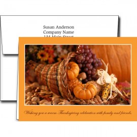 Thanksgiving Greeting Cards w/Imprinted Envelopes with Logo