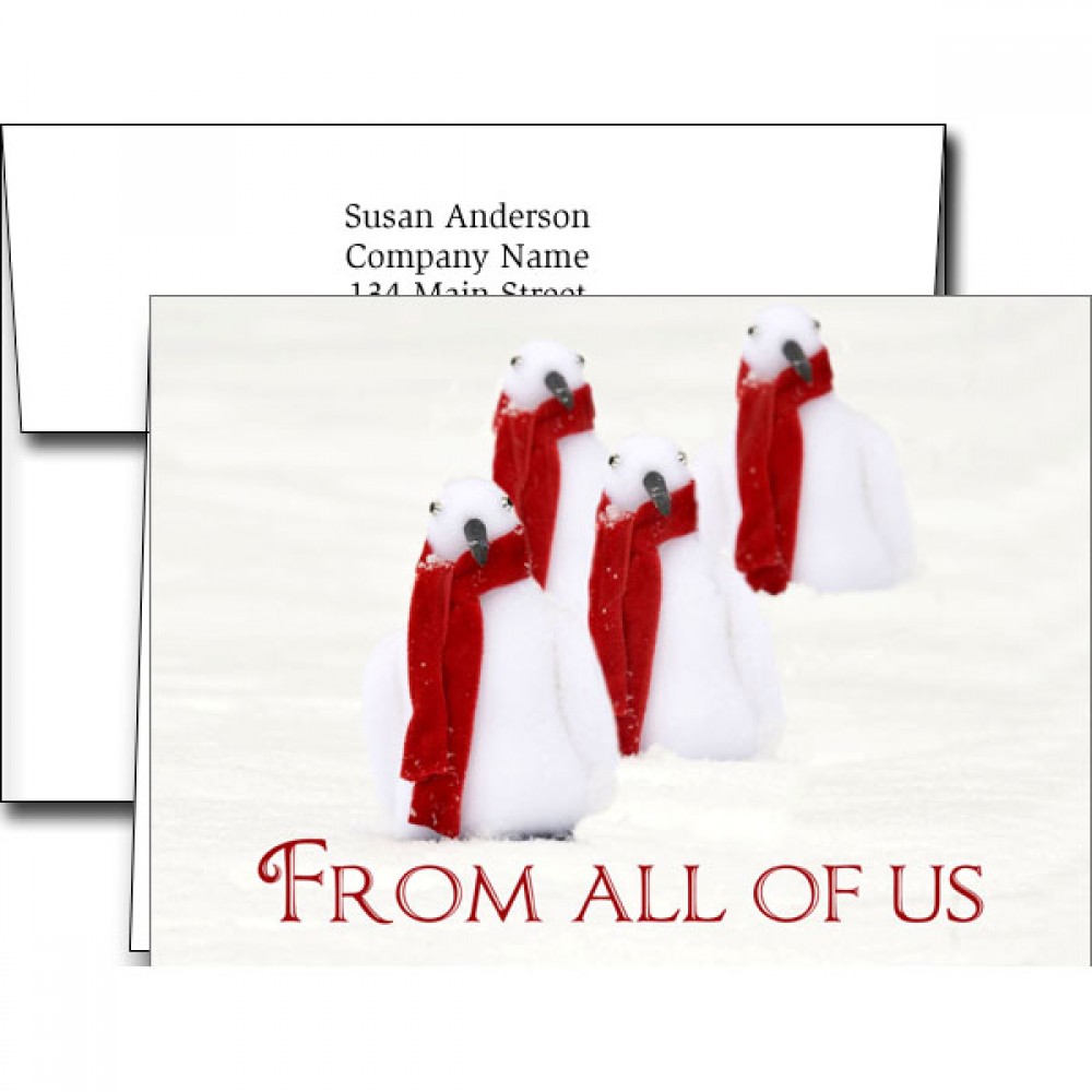 Promotional Holiday Greeting Cards w/Imprinted Envelopes
