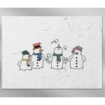 Customized Four Show Men Floral Seed Paper Holiday Card w/o Inside Message