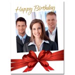 Birthday Bow Photo Card Branded