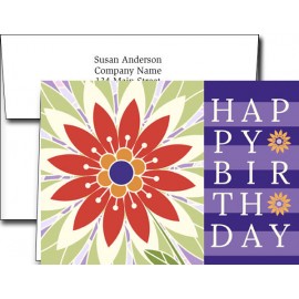 Logo Branded Birthday Greeting Cards w/Imprinted Envelopes